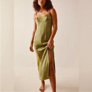 Free People Intimately Silk Slip dress cocktail wedding bridesmaid party travel